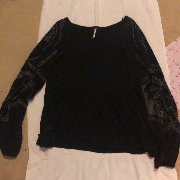 Free People Tops - Free People Black Long Sleeve